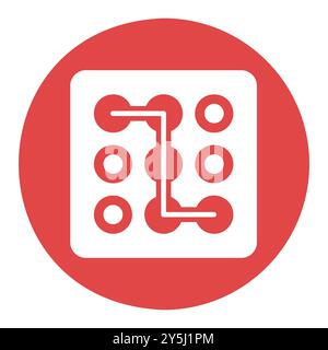 Lock pattern vector icon. Hand entering smartphone password symbol. Security sign. Graph symbol for your web site design, logo, app, UI Stock Vector