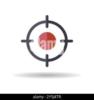 Crosshairs target destination vector isolated icon. Navigation sign. Graph symbol for travel and tourism web site and apps design, logo, app, UI Stock Vector