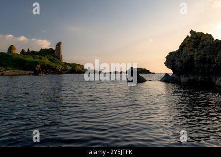 View the Dunure Castle at west coastal, Ayrshire, Scotland Stock Photo