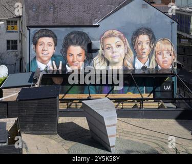 A view of murals in the Bogside area of Derry Stock Photo