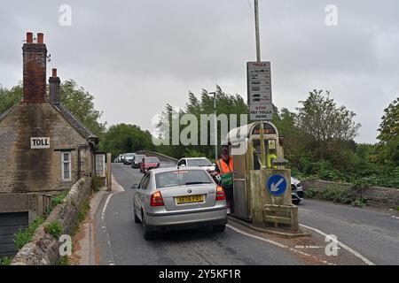 The Swinford Toll Bridge across the river Thames near the village of Eynsham, Oxfordshire, UK. Stock Photo