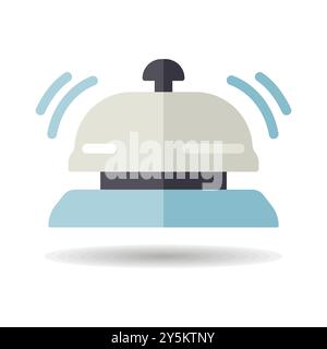 Counter bell, hotel, service vector isolated icon. Graph symbol for travel and tourism web site and apps design, logo, app, UI Stock Vector