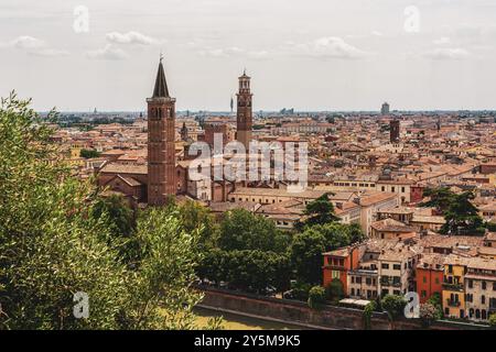 View of the old town of Verona in Italy Stock Photo