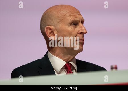 Liverpool, UK. 22nd Sep 2024. John Healey, Secretary of State for Defence and MP for  Rawmarsh and Conisbrough, at the labour conference Liverpool 2024 Picture: garyroberts/worldwidefeatures.com Credit: GaryRobertsphotography/Alamy Live News Stock Photo