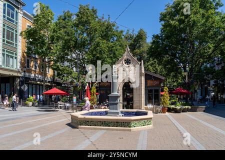 Santana Row in San Jose, California, USA. Stock Photo