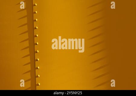 Light and shadow on the side of a railroad car Stock Photo