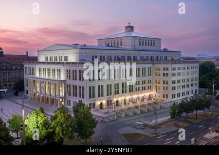 Opera House in Leipzig. The opera house is the venue for the opera and ballet sections of Leipzig Opera. Stock Photo