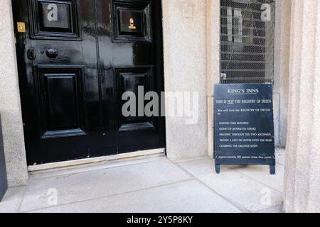 The Honorable Society of King's Inns on Henrietta Street in Dublin, Ireland; Irish professional associations for barristers or lawyers. Stock Photo