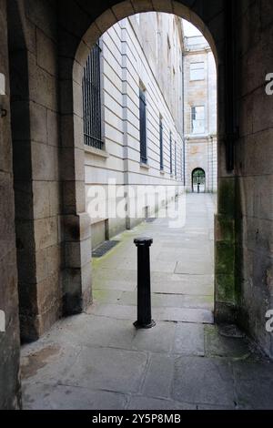 King's Inns courtyard on Henrietta Street in Dublin, Ireland; the Irish professional associations for barristers, law library, registry of deeds. Stock Photo