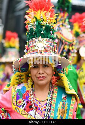 LONDON, UK. 22nd Sep, 2024. Hackney Carnival 2024 street parade will be the highlight of the day and feature eye-catching costumes, soul-stirring music and a spectacle of talents from 24 parade groups in Hackney, London, UK. (Photo by 李世惠/See Li/Picture Capital) Credit: See Li/Picture Capital/Alamy Live News Stock Photo