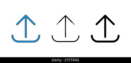 Upload icon vector. load data symbol Stock Vector