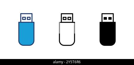 Usb icon vector. Flash disk icon vector Stock Vector
