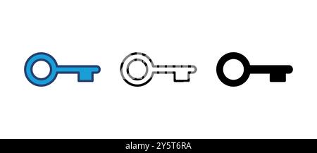 Key icon vector. Key vector icon. Key symbol Stock Vector