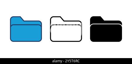 Folder icon vector. folder vector icon Stock Vector