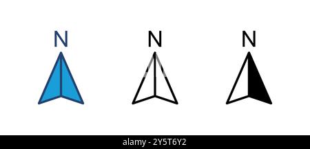 Compass icon vector. arrow compass icon vector Stock Vector