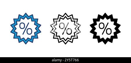 Discount icon vector. Discount tag icon. Stock Vector