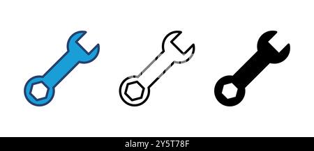 Wrench icon vector. repair icon vector. tools icon vector Stock Vector