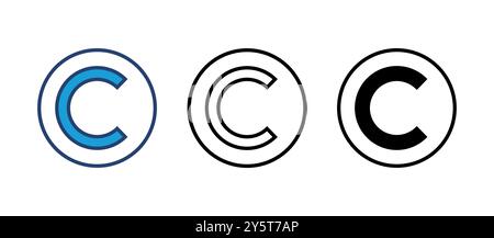 Copyright icon vector. copyright symbols Stock Vector
