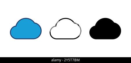 cloud icon vector. cloud vector icon Stock Vector