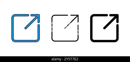 External link icon vector. link icon vector. hyperlink symbol Stock Vector