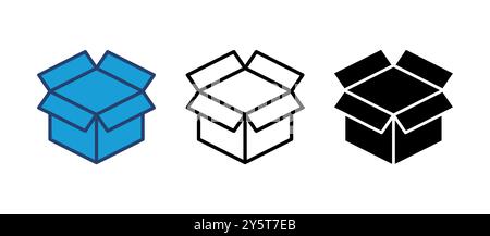 Box icon vector. box vector icon, package, parcel Stock Vector