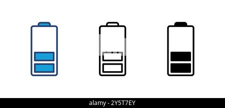 Battery vector icon. battery charge level. battery Charging icon Stock Vector