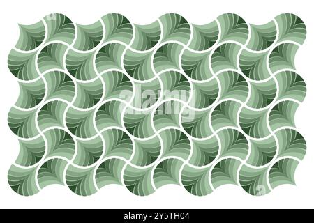 Green nature ogee repeated decorative pattern design  for decorations, wallpapers, textile prints, pillow case, cushion cover, carpet, and other print Stock Vector