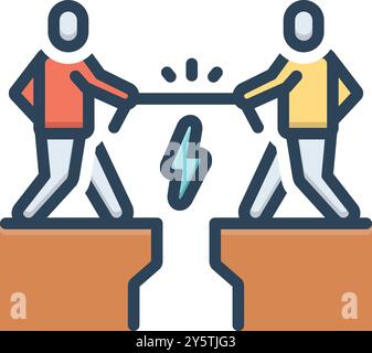 Icon for rivalry, protest Stock Vector