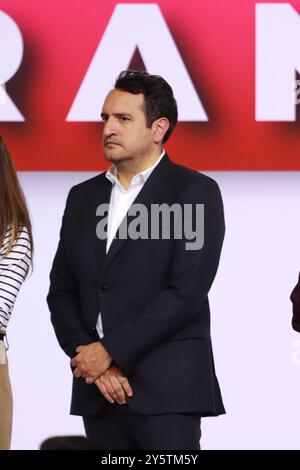 Mexico City, Mexico. 22nd Sep, 2024. Andrés Manuel López Beltrán during the Installation of the VII Extraordinary National Congress of MORENA, at the World Trade Center (WTC). on September 22, 2024 in Mexico City, Mexico. (Photo by Carlos Santiago/ Credit: Eyepix Group/Alamy Live News Stock Photo