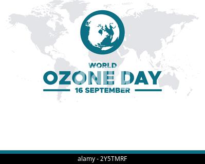 World Ozone Day, 16 September, Ozone day post, poster, ads, banner design, stock illustration, editable template, World Ozone Day social media DESIGN. Stock Vector