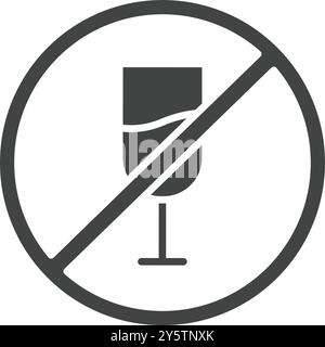 No Drink icon vector image. Suitable for mobile application web application and print media. Stock Vector