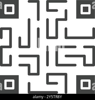 Qr Code icon vector image. Suitable for mobile application web application and print media. Stock Vector