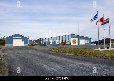 Fire department on NL 10 in Witless Bay, Newfoundland & Labrador, Canada Stock Photo