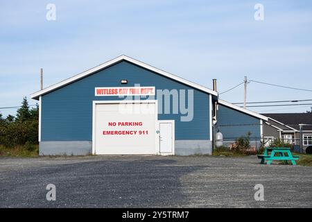 Fire department on NL 10 in Witless Bay, Newfoundland & Labrador, Canada Stock Photo