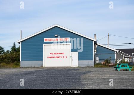 Fire department on NL 10 in Witless Bay, Newfoundland & Labrador, Canada Stock Photo