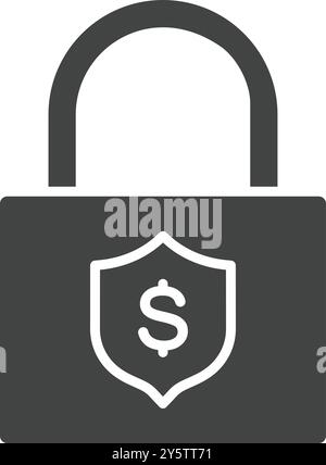 Secured Loan icon vector image. Suitable for mobile application web application and print media. Stock Vector