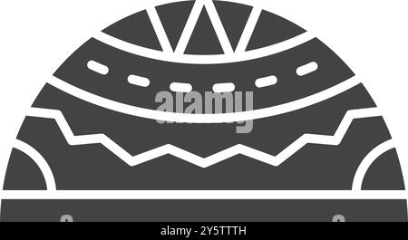 Skullcap icon vector image. Suitable for mobile application web application and print media. Stock Vector