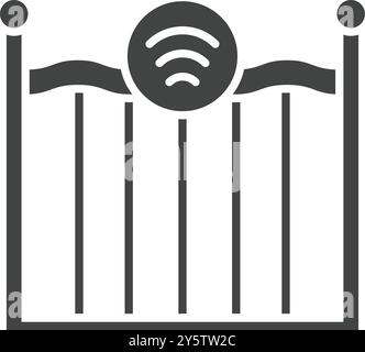 Smart Gate icon vector image. Suitable for mobile application web application and print media. Stock Vector