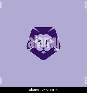 Lion Head Logo Vector Illustration Stock Vector