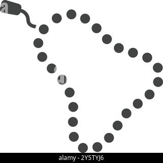 Tasbih icon vector image. Suitable for mobile application web application and print media. Stock Vector