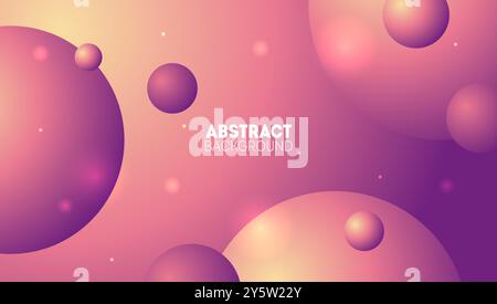 Abstract background with 3d spheres Stock Vector