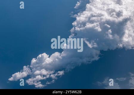 Aerial view of clouds above the sea Stock Photo