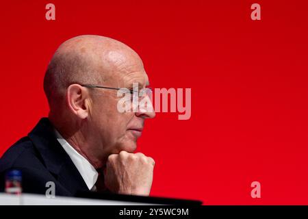 Defence Secretary John Healey during the Labour Party Conference at the ACC Liverpool. Picture date: Monday September 23, 2024. Stock Photo