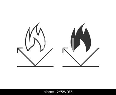 No fire allowed, fireproof icon. Vector illustration. Stock Vector