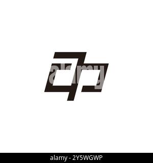 letter ap abstract simple line logo vector Stock Vector