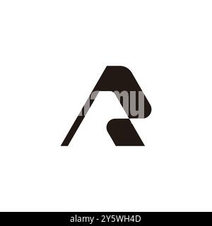 letter ar triangle ribbon simple logo vector Stock Vector