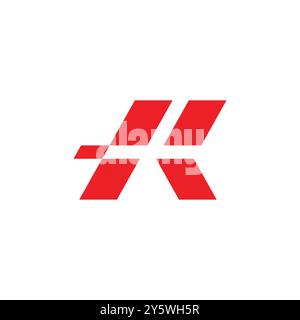 letter hk bullet  motion geometric logo vector Stock Vector