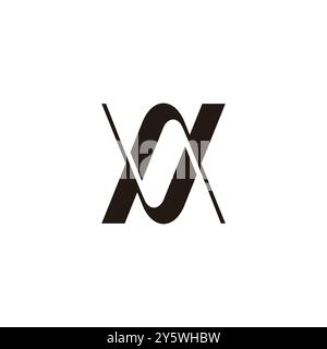 letter av simple overlapping ribbon shape logo vector Stock Vector