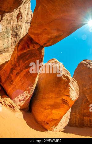 Amazing view of Arches National Park, Utah in summer season. Stock Photo