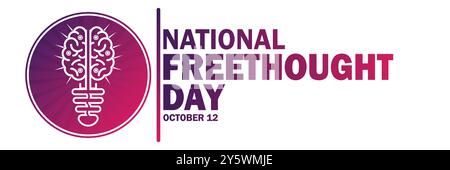 National Freethought Day. Suitable for greeting card, poster and banner. Vector illustration. Stock Vector